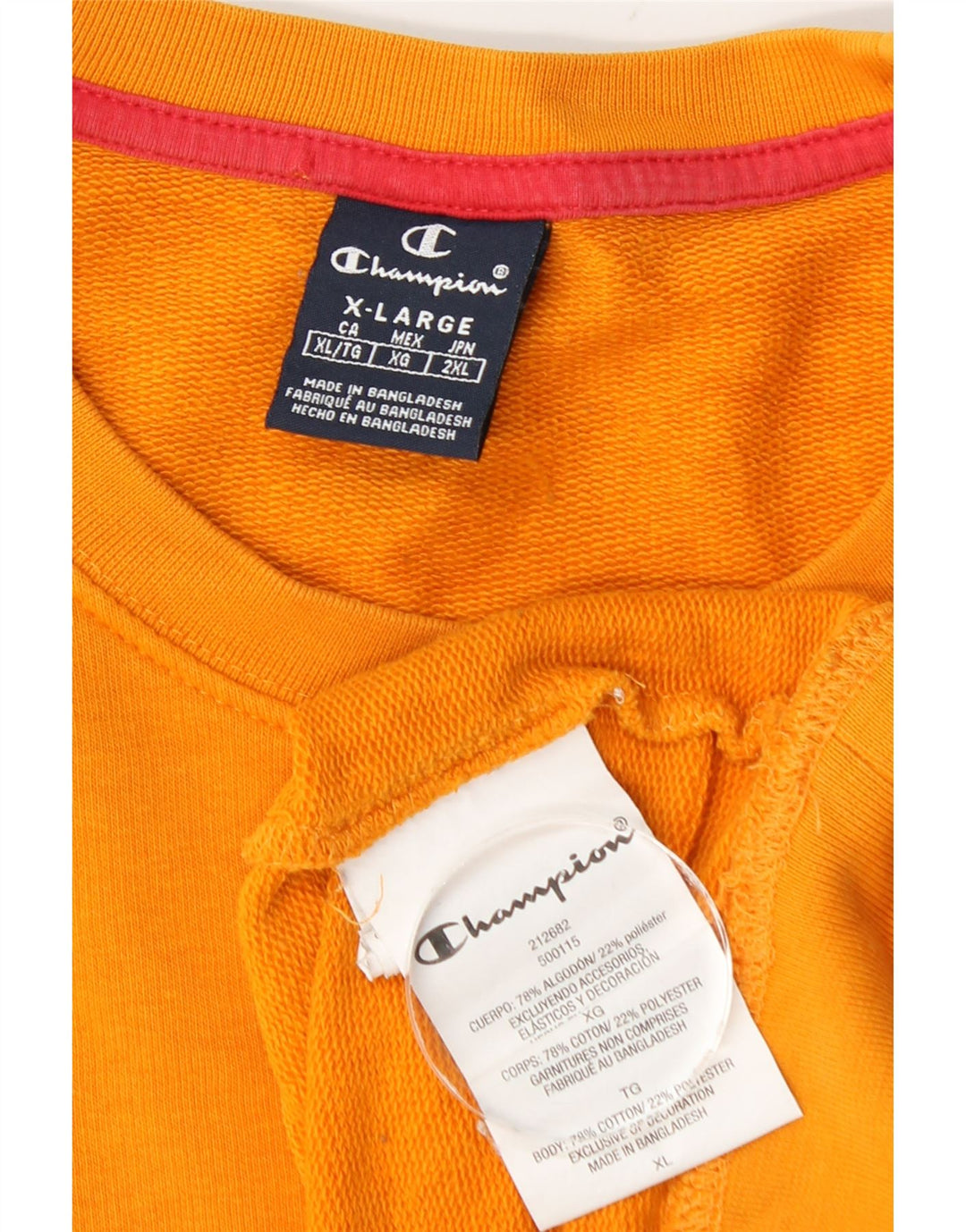 Pulover grafic pentru bărbați Champion Pulover XL bumbac portocaliu