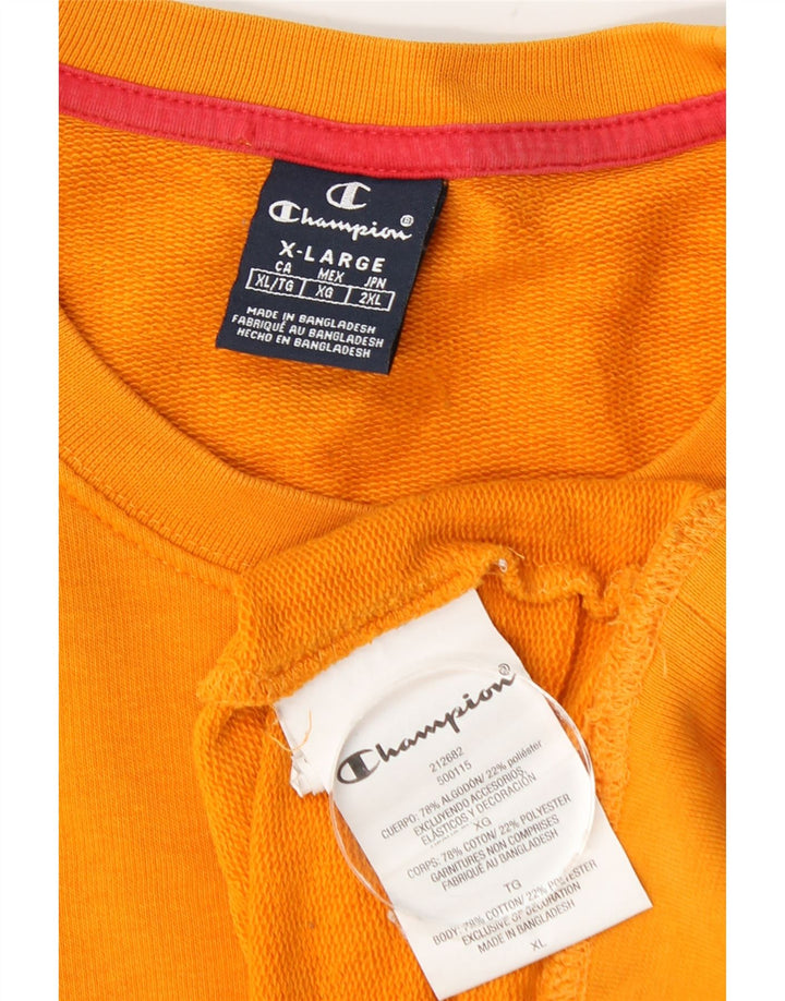 Pulover grafic pentru bărbați Champion Pulover XL bumbac portocaliu