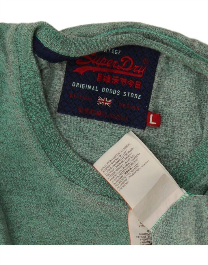 Tricou grafic Superdry pentru bărbați Top mare din bumbac verde
