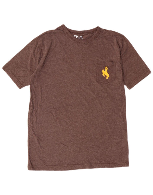 Tricou grafic Russell Athletic pentru bărbați Top din bumbac maro mediu