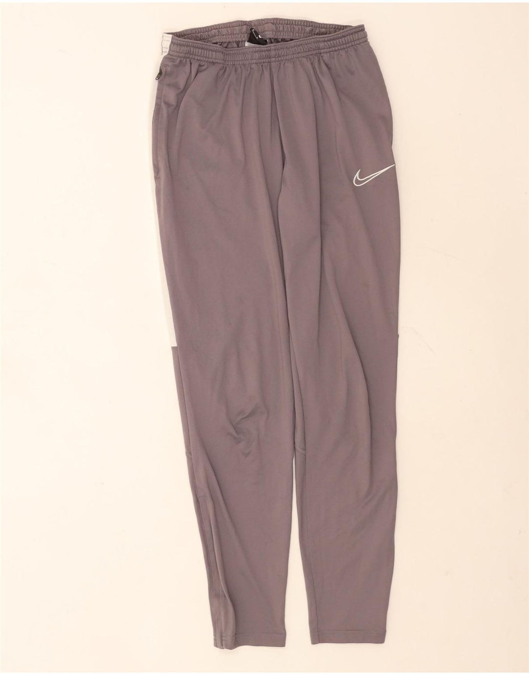 Pantaloni de trening bărbați Nike Dri Fit, mărime medie, bloc de culoare gri, poliester