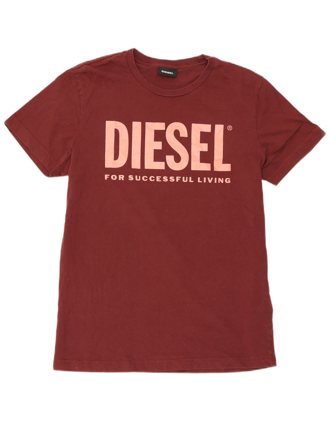 Tricou grafic pentru bărbați Diesel Top Medium Burgundy Bumbac