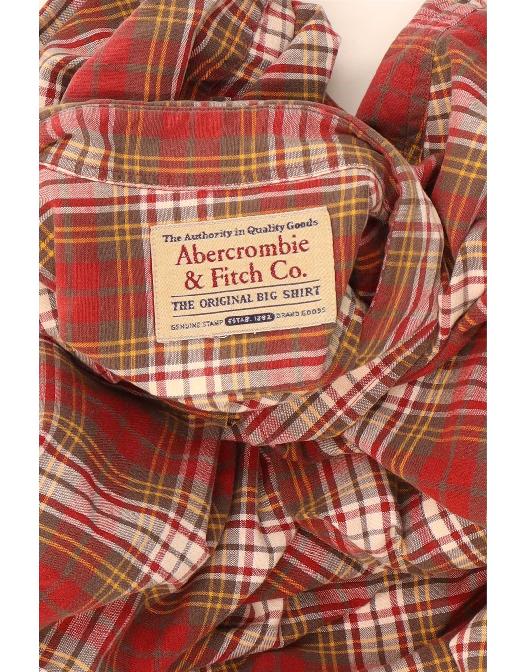 Cămașă mare pentru bărbați Abercrombie & Fitch, 2XL, roșu