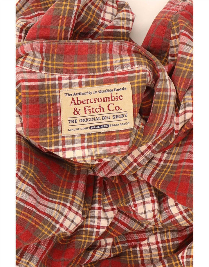 Cămașă mare pentru bărbați Abercrombie & Fitch, 2XL, roșu