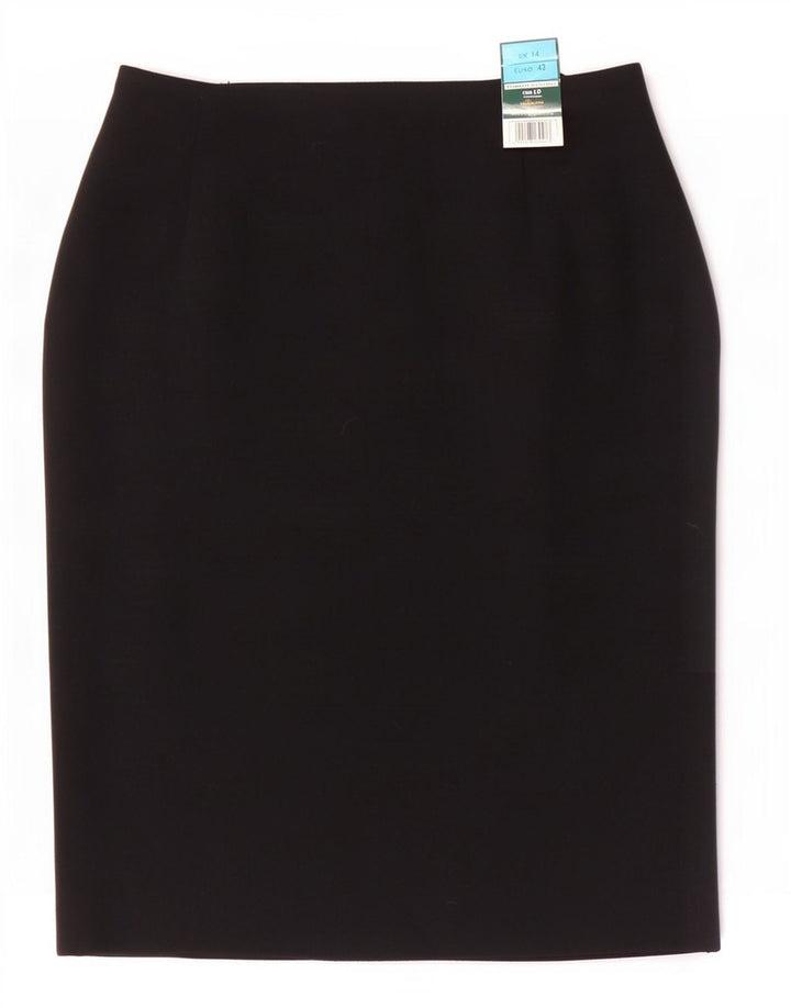 Fusta creion pentru femei Marks & Spencer UK 14 Medium W28 Viscoza neagra
