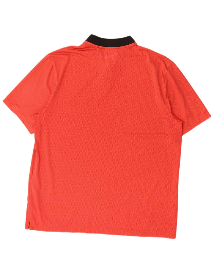 Tricou polo Under Armour pentru bărbați, mare, roșu, poliester color bloc