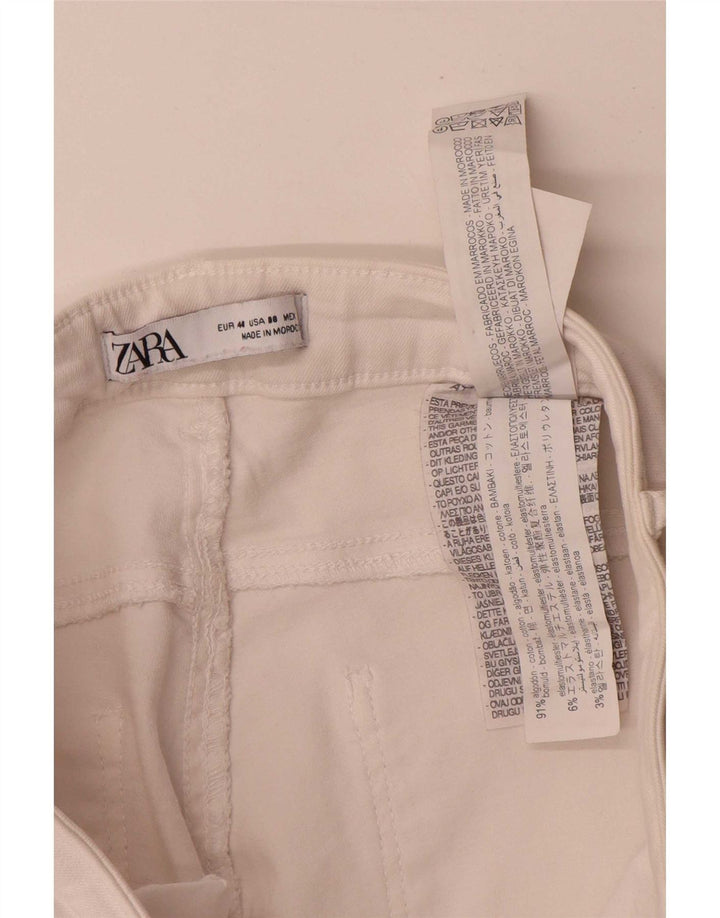 Blugi slim dama Zara EU 40 Medium W30 L28 Bumbac alb