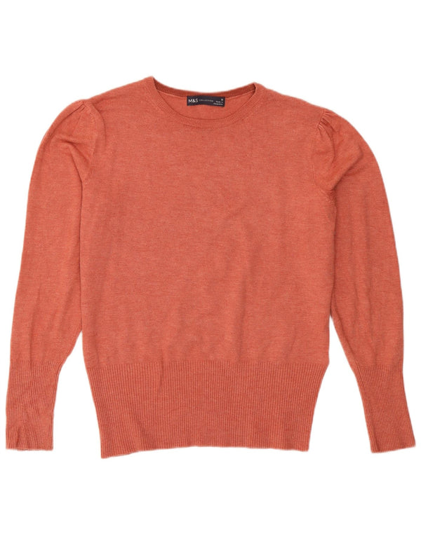 Pulover pentru femei Marks & Spencer cu decolteu rotund, 10 UK 10 mic roz pete