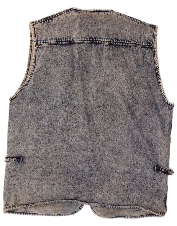 Gilet Vintage pentru bărbați din denim UK 40 Large Blue