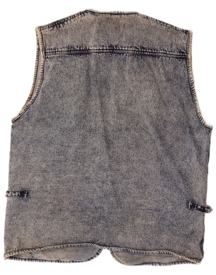 Gilet Vintage pentru bărbați din denim UK 40 Large Blue