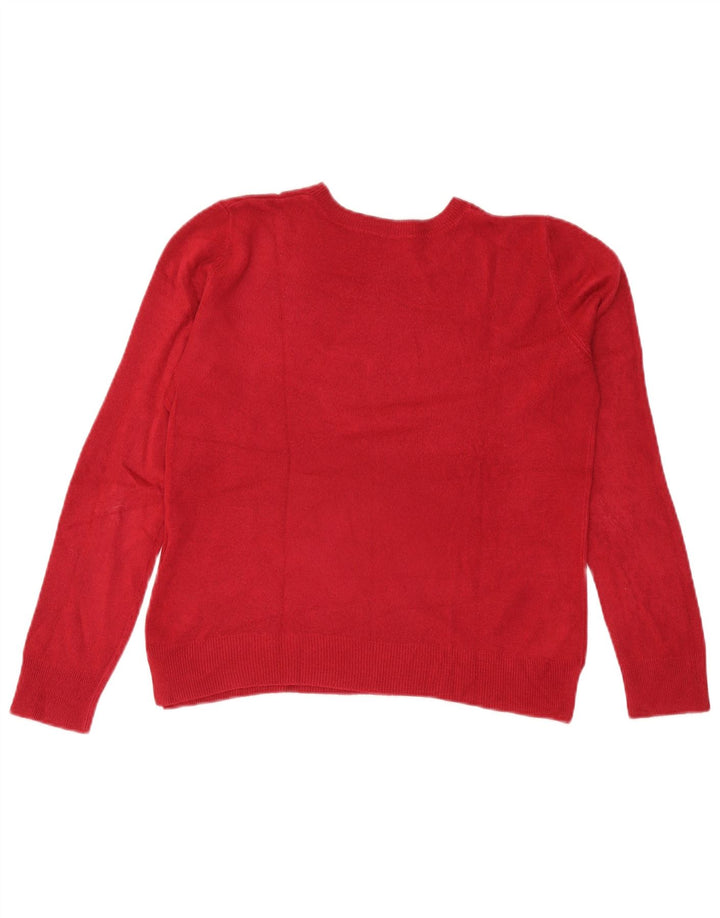 Pulover pentru femei Marks & Spencer Crop Boat Gât, UK 12 Medium Red
