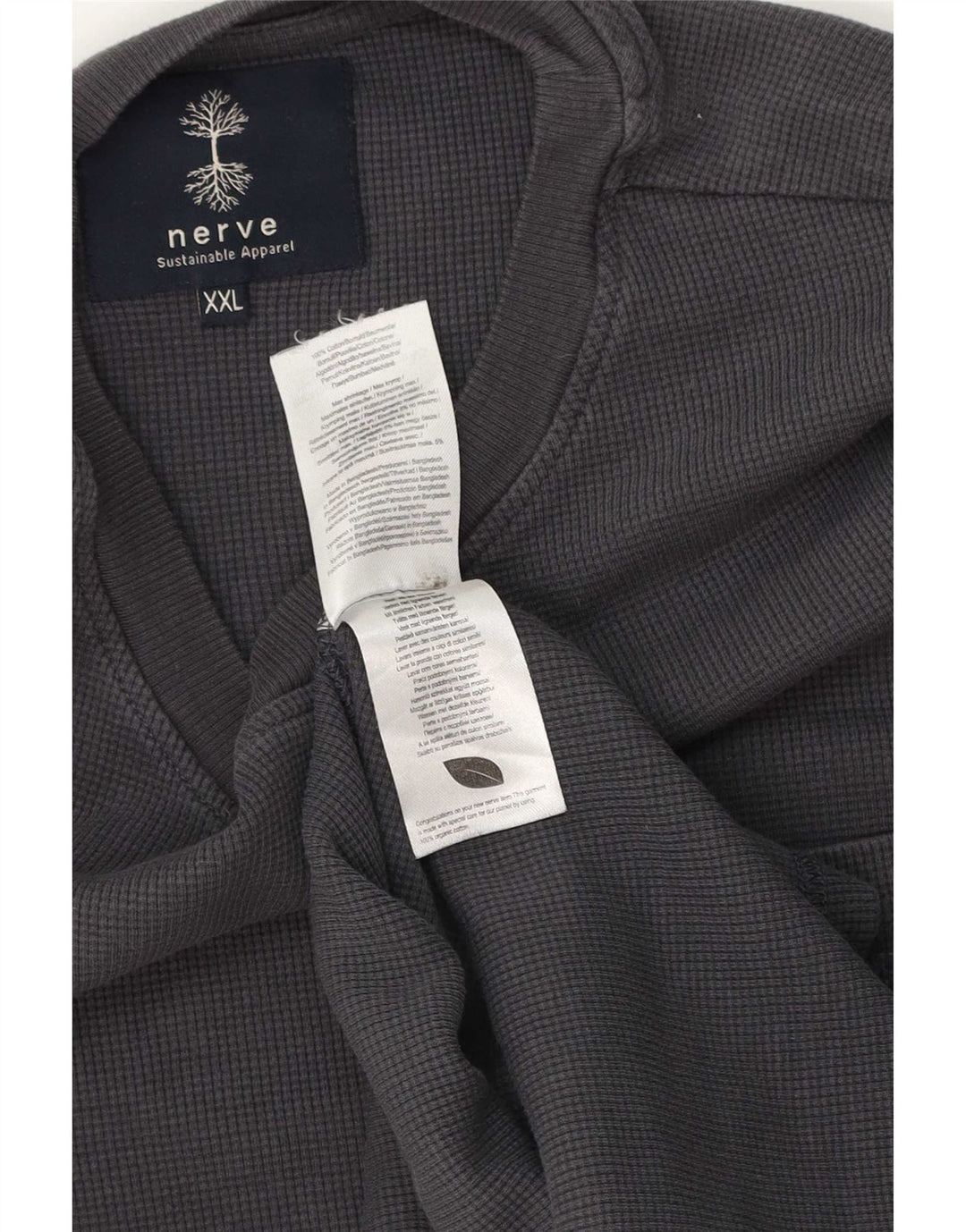 Tricou grafic pentru bărbați Nerve Top 2XL bumbac gri