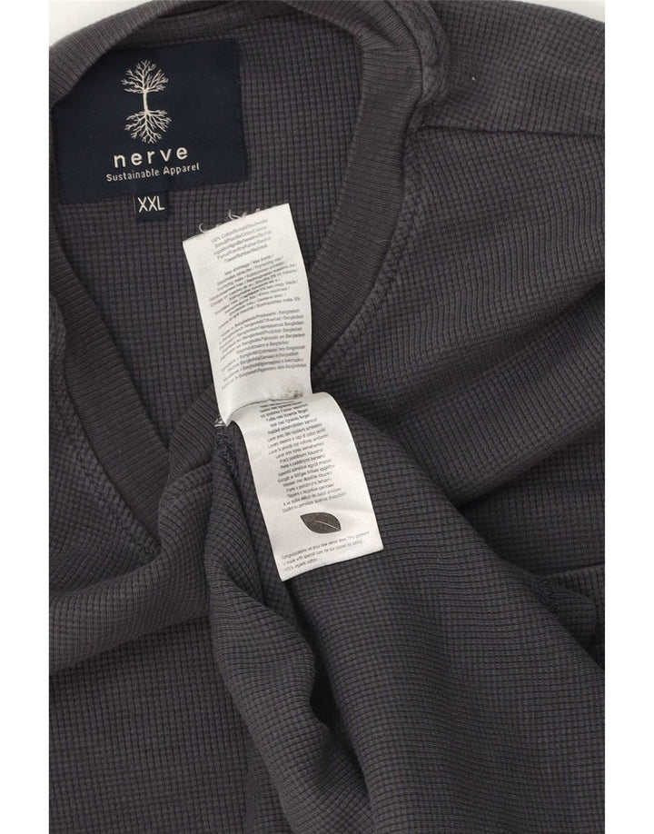 Tricou grafic pentru bărbați Nerve Top 2XL bumbac gri