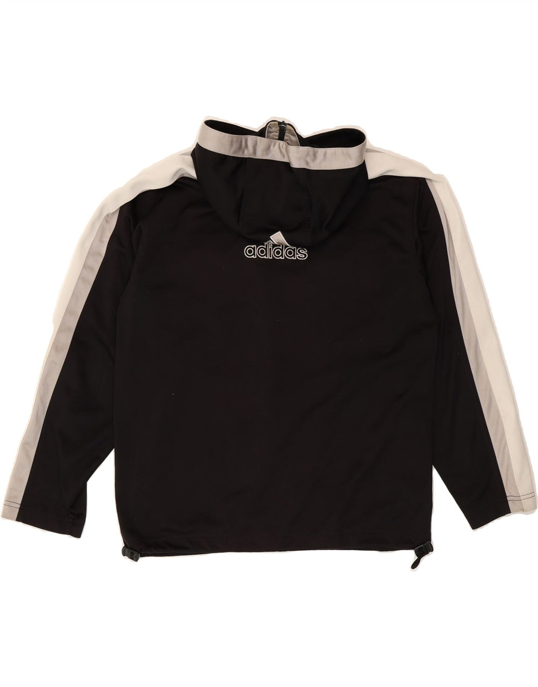 ADIDAS Boys Graphic Tracksuit Top Jacket 13-14 Years Large Black Vintage Adidas and Second-Hand Adidas from Messina Hembry 