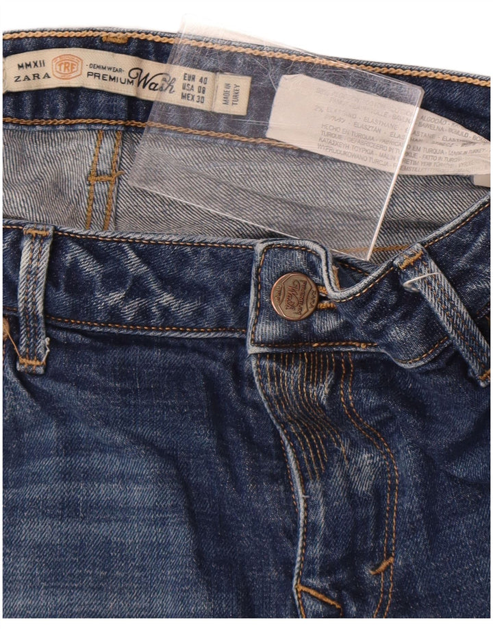 Pantaloni scurți din denim pentru femei Zara EU 40 Medium W30 Bumbac bleumarin