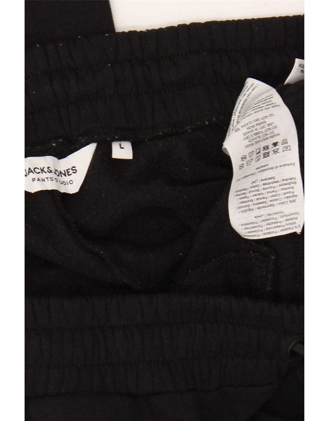 Jack & Jones Pantaloni de trening pentru bărbați Pantaloni de jogging Mari Poliester negru