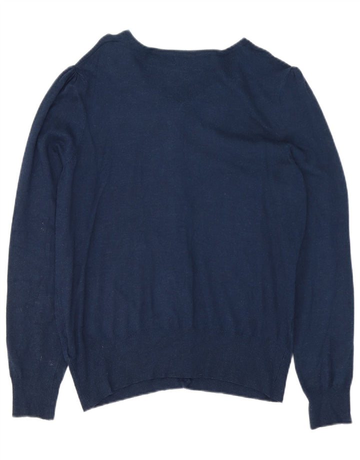 Pulover cardigan pentru femei Marks & Spencer UK 12 Medium Bleumarin Viscoză