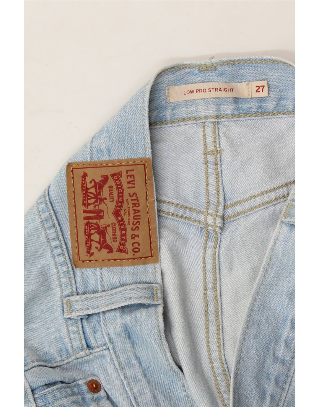LEVI'S Womens Distressed Straight Jeans W27 L31 Blue Cotton Vintage Levi's and Second-Hand Levi's from Messina Hembry 