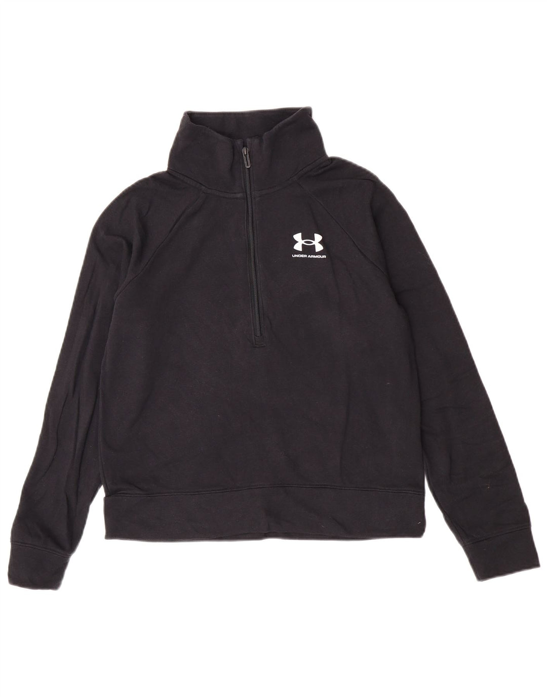 Top de trening Under Armour pentru femei, cu fermoar și gât, UK 10, negru