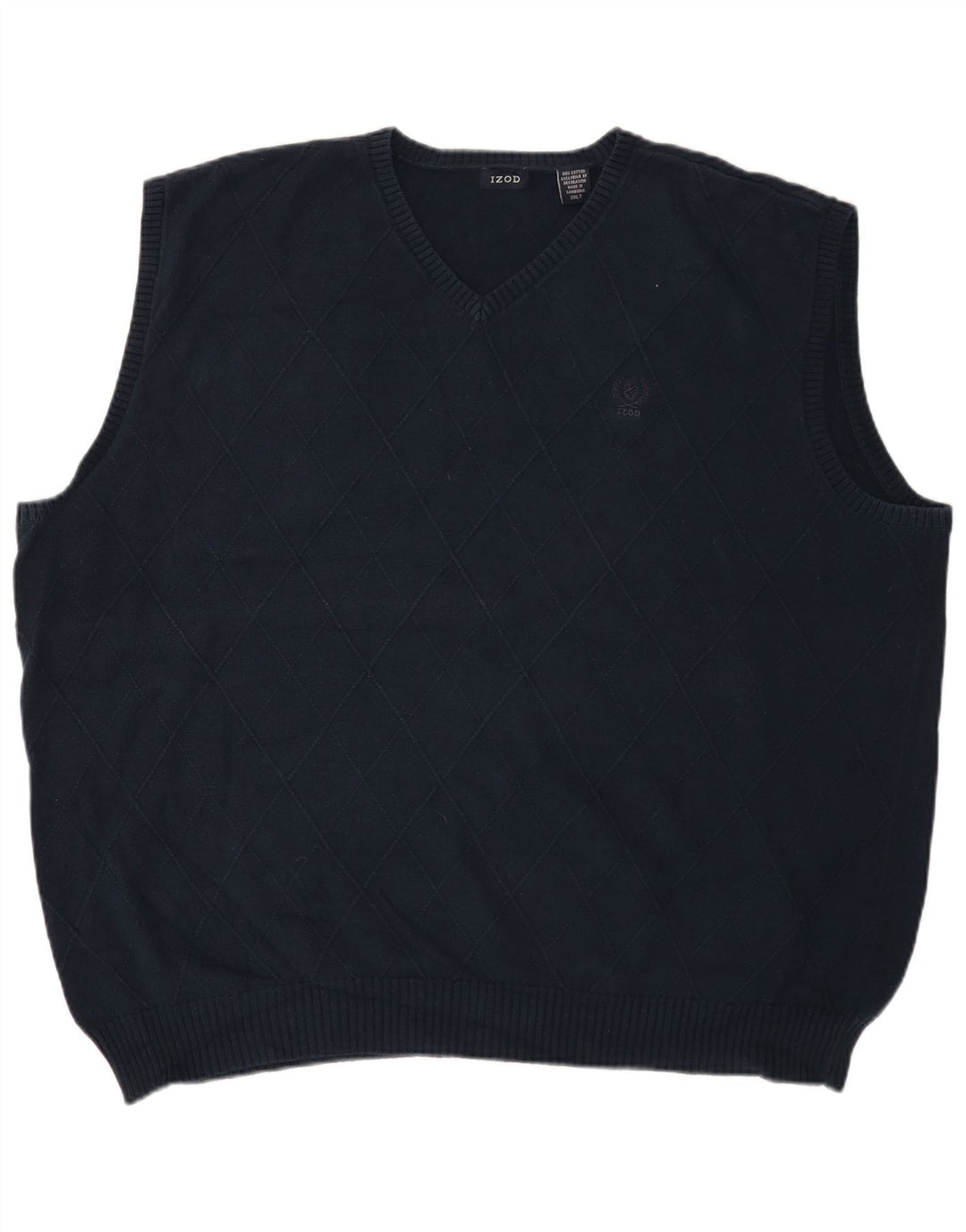 Izod Tall Vest Tank Top 2XL Bleumarin Argyle/Diamond Bumbac