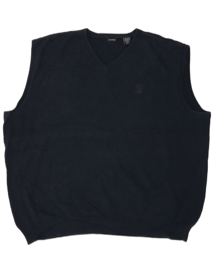 Izod Tall Vest Tank Top 2XL Bleumarin Argyle/Diamond Bumbac