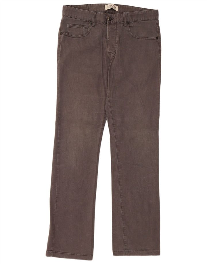 Pantaloni casual drepti pentru bărbați ZARA EU 40 Medium W31 L31 Gri