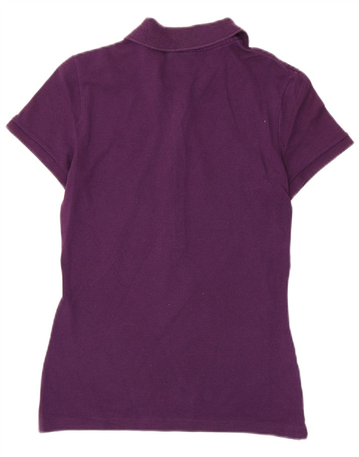 Tricou polo Lacoste pentru femei, mărimea 40, bumbac violet mediu