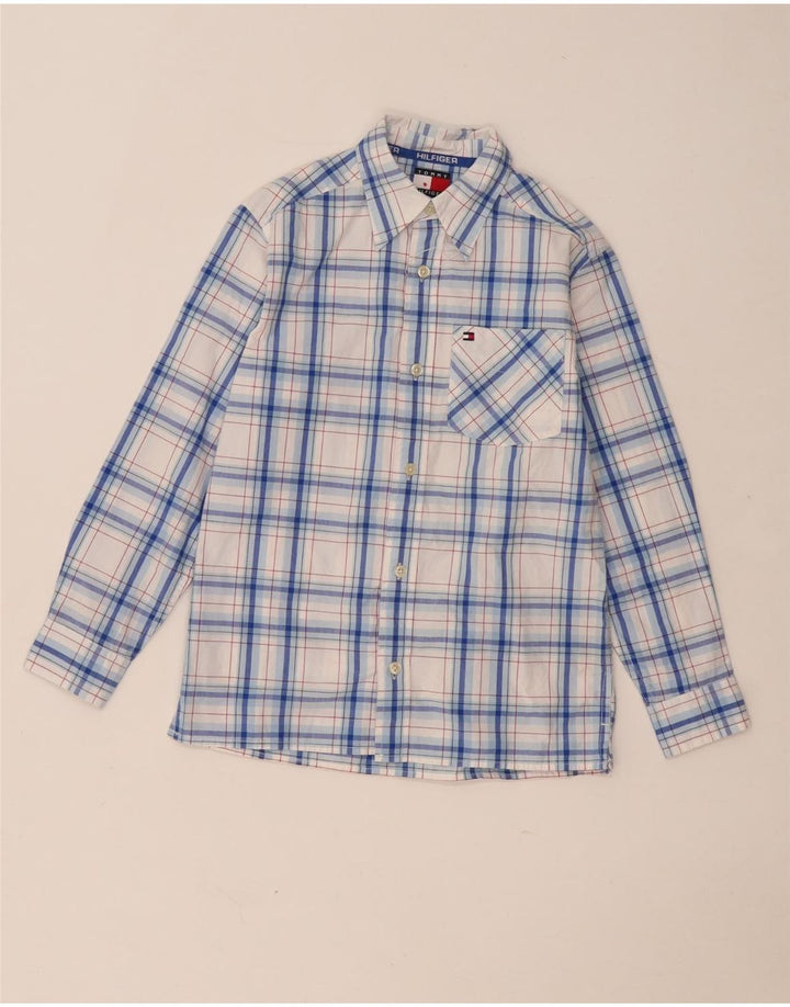Cămașă Tommy Hilfiger Băieți 7-8 Ani XS Bumbac Blue Check