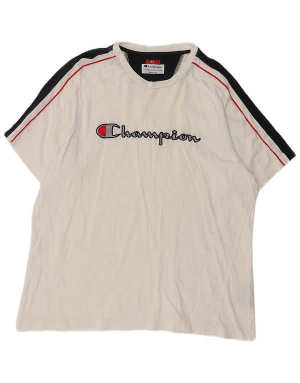 Tricou grafic pentru bărbați Champion Top XL Bumbac color bloc alb