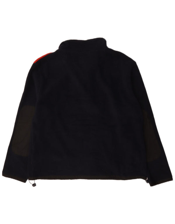 Pulover pentru bărbați Caterpillar, cu fermoar și gât, din lână, XL, bleumarin, poliester color bloc