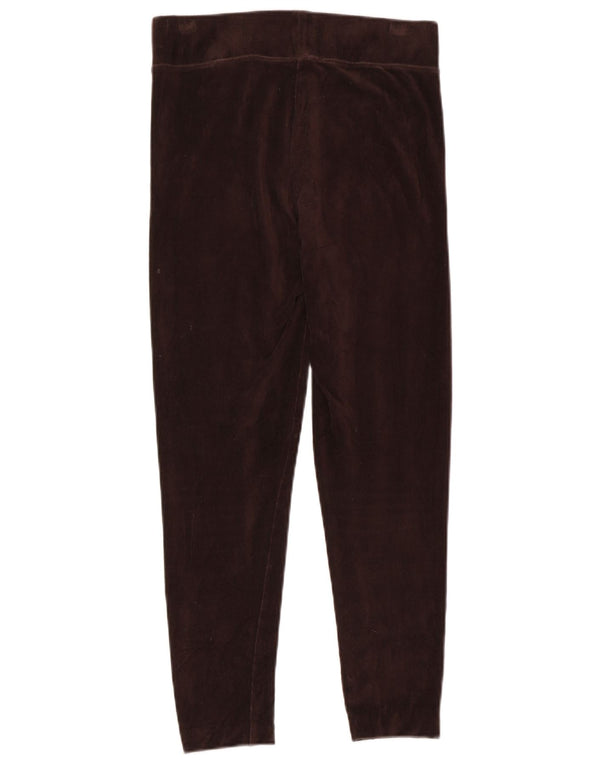 Leggings din velur crop pentru femei Marks & Spencer UK 12, bumbac maro mediu