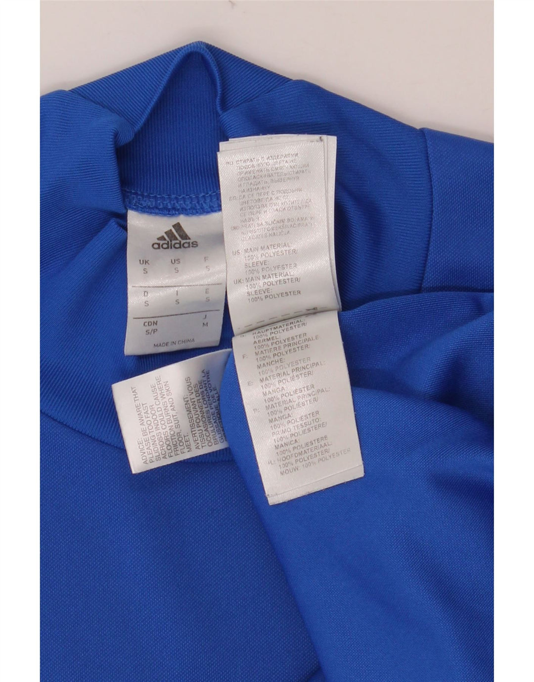 Top ADIDAS pentru bărbați cu mânecă lungă, poliester albastru mic