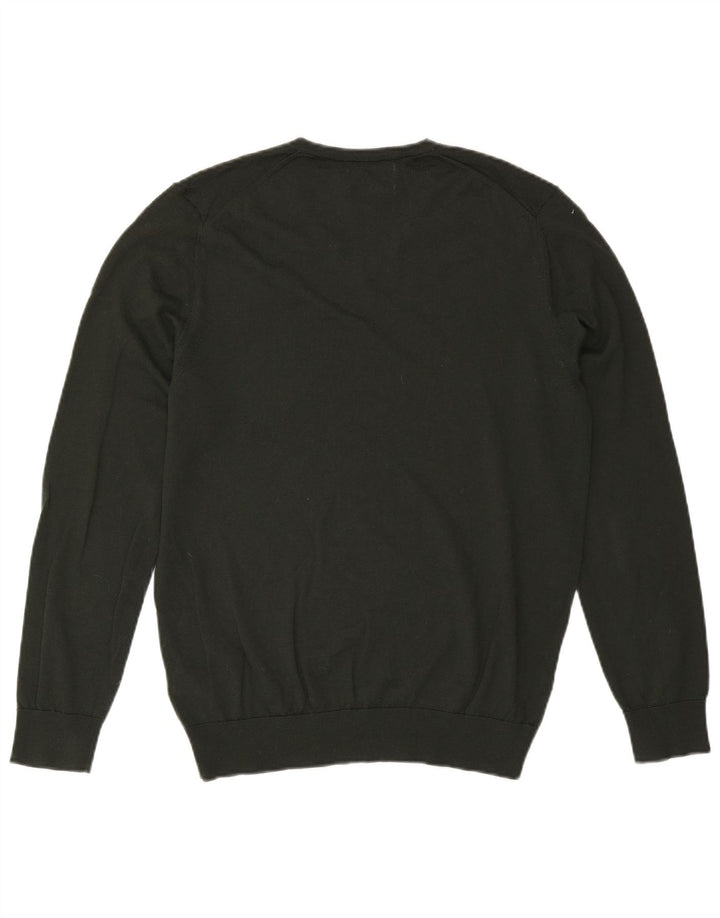 Pulover pentru bărbați Marks & Spencer, cu decolteu în V, lână mare kaki