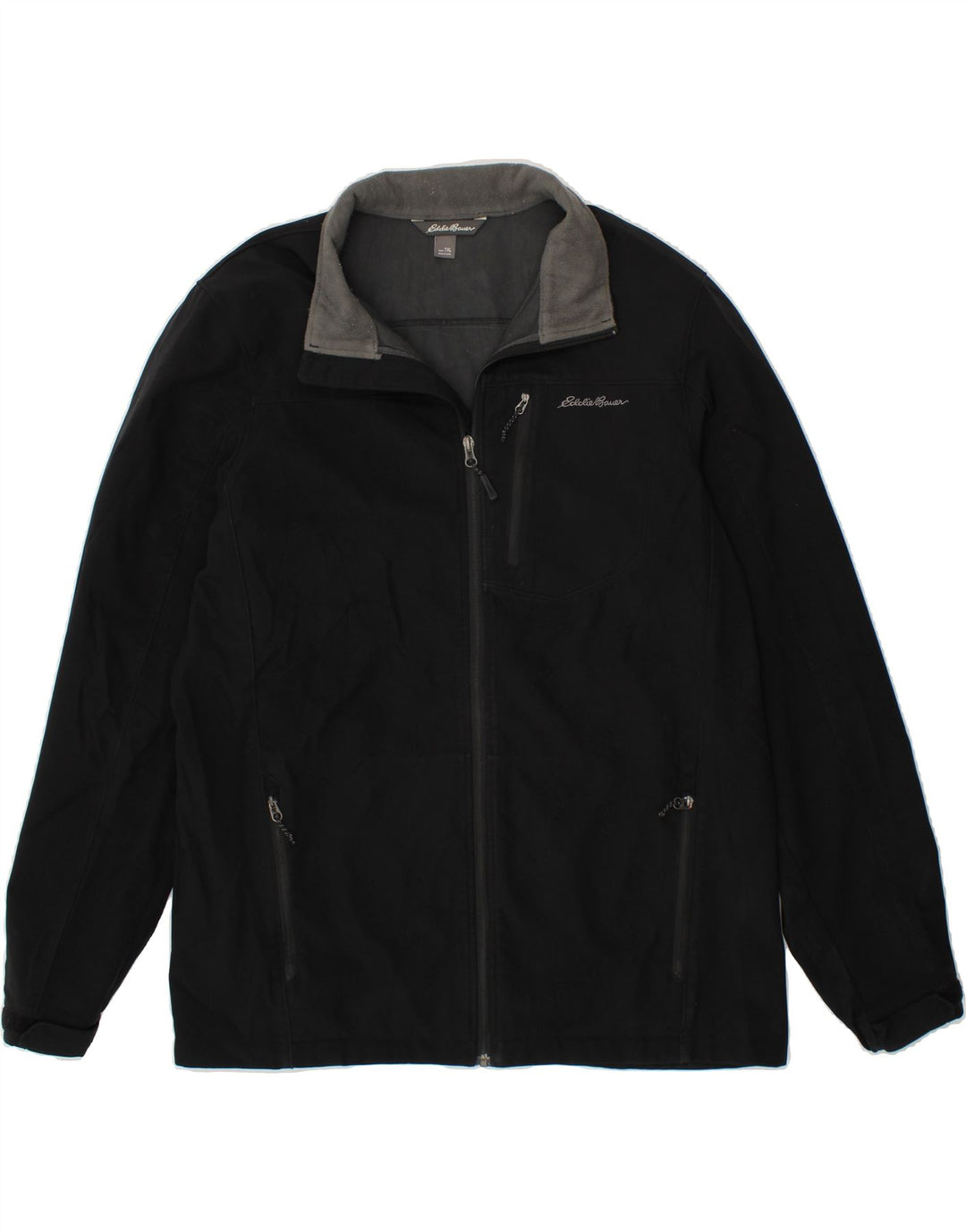 EDDIE BAUER Mens Windbreaker Jacket UK 42 XL Black Polyester Vintage Eddie Bauer and Second-Hand Eddie Bauer from Messina Hembry 