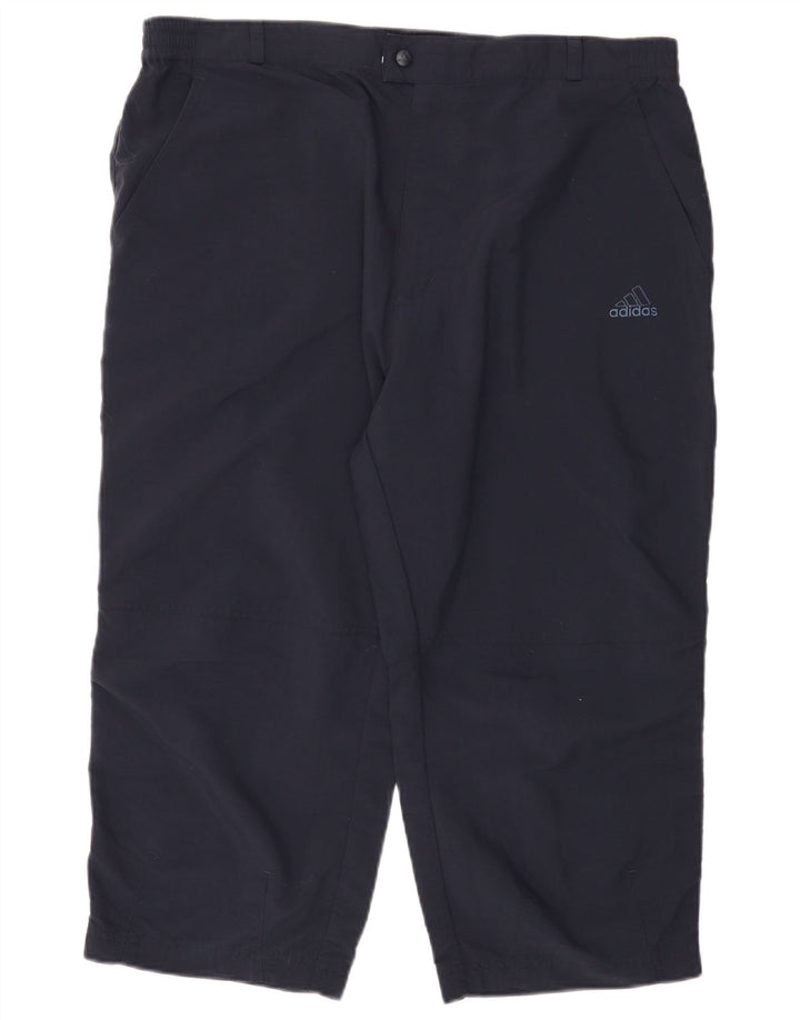 Pantaloni capri drepti pentru bărbați ADIDAS W40 L21 poliamidă bleumarin