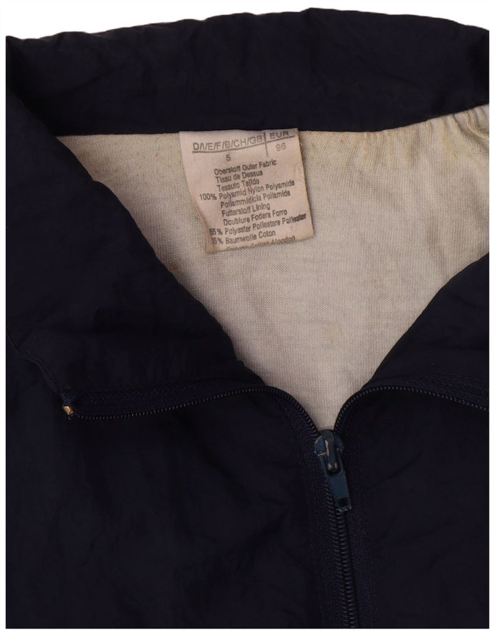Jachetă de trening vintage pentru bărbați, XL, albastru bleumarin, poliamidă color bloc