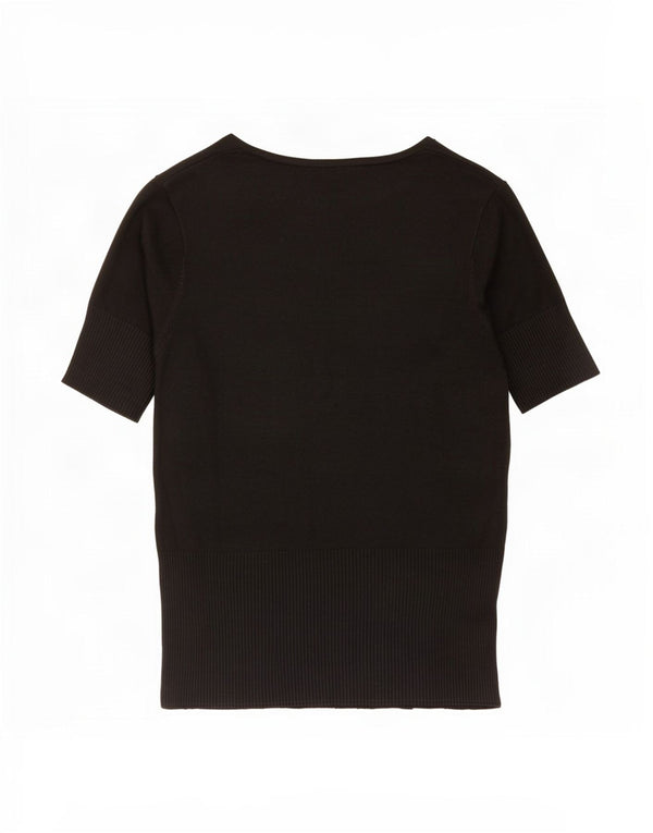 Tricou pentru femei Zara UK 14 mare, viscoză, neagră
