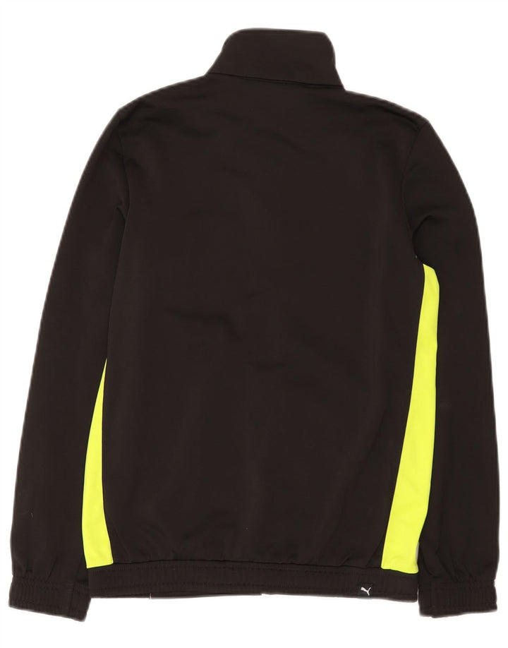 Jachetă de trening cu grafică Puma pentru băieți 11-12 ani, negru, color block