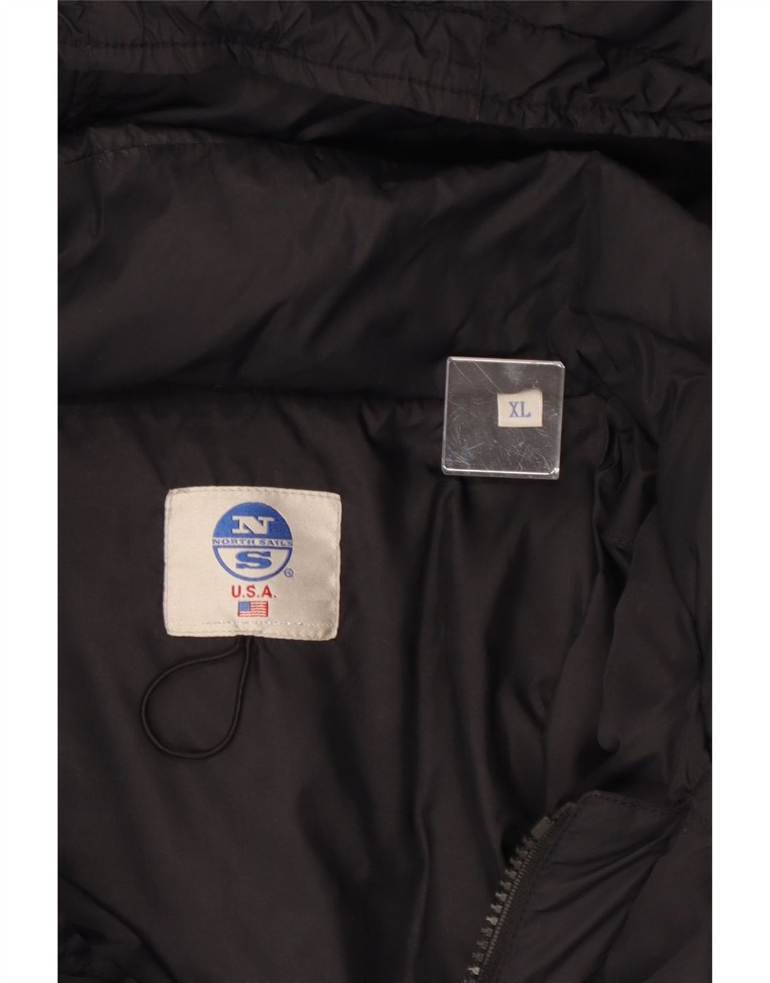 NORTH SAILS Palton căptușit cu glugă pentru bărbați UK 42 XL Poliamidă neagră