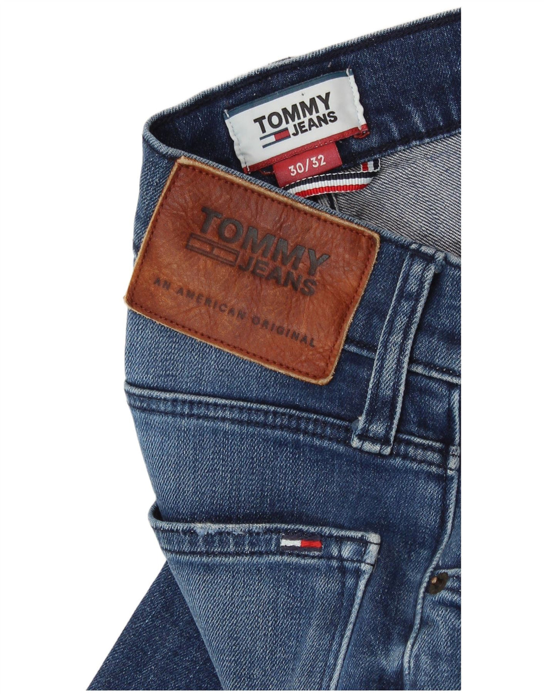Blugi drepti pentru bărbați TOMMY HILFIGER L30 L32 Bumbac albastru