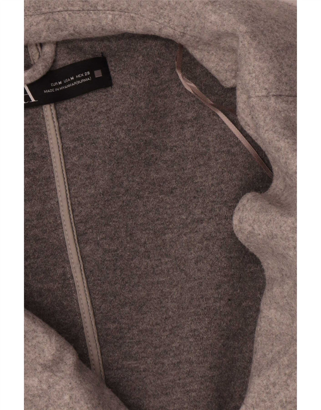 Blazer pentru femei Zara UK 14 Medium Gri Poliester
