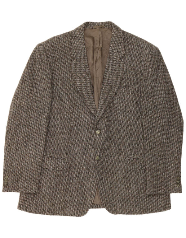 Jachetă pentru bărbați Harris Tweed UK 44 2XL Gri Lână nouă