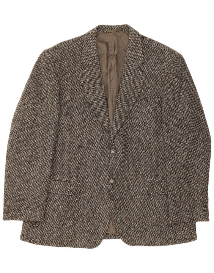 Jachetă pentru bărbați Harris Tweed UK 44 2XL Gri Lână nouă