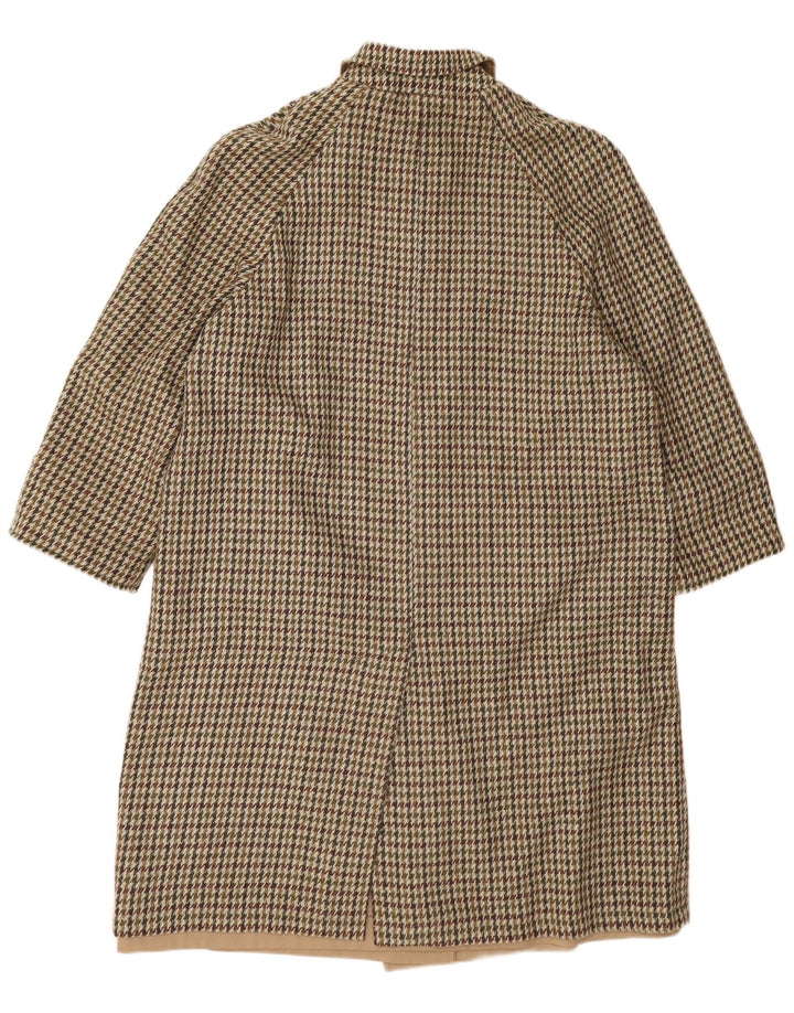 Pardesiu oversize reversibil Vintage pentru femei IT 47 XL Bej Houndstooth