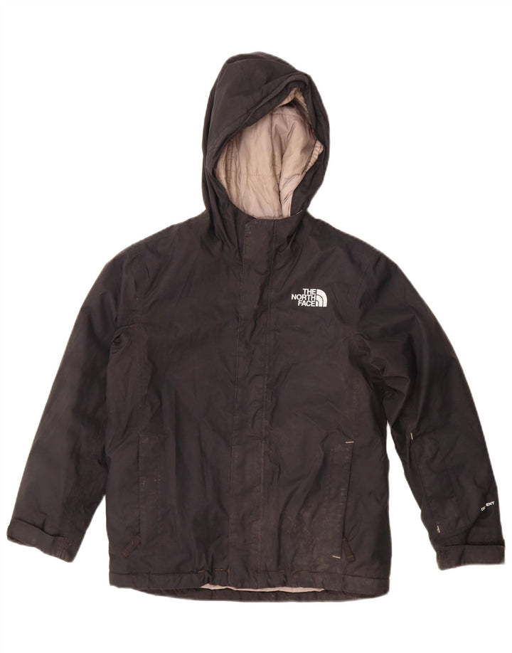 Jachetă căptușită cu glugă The North Face pentru băieți, 7-8 ani, poliester negru mic