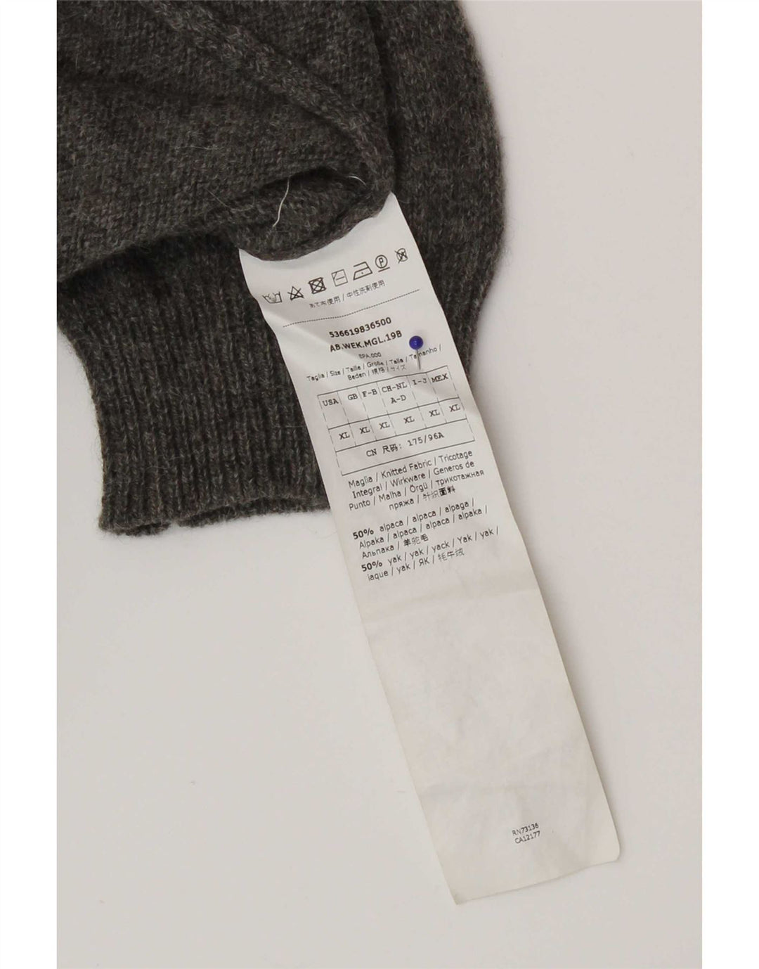 Max Mara Pulover pentru femei de weekend cu gât rulat UK 18 XL Lână de alpaca gri
