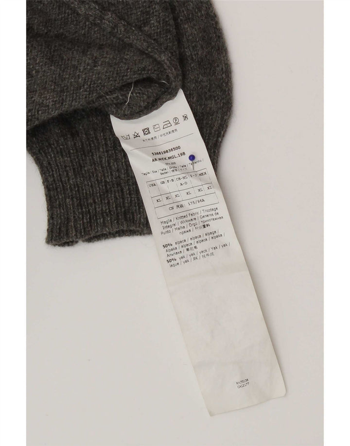 Max Mara Pulover pentru femei de weekend cu gât rulat UK 18 XL Lână de alpaca gri