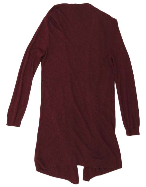 Pulover cardigan deschis pentru femei Marks & Spencer UK 10 Mic Bordeaux