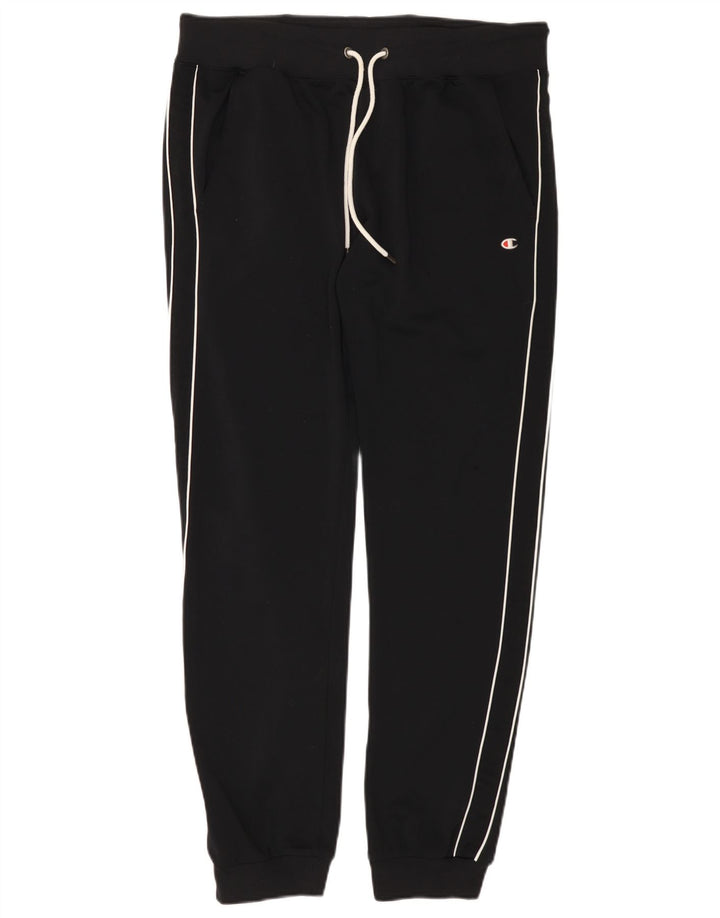 CHAMPION Mens Tracksuit Trousers Joggers Medium  Black Polyester