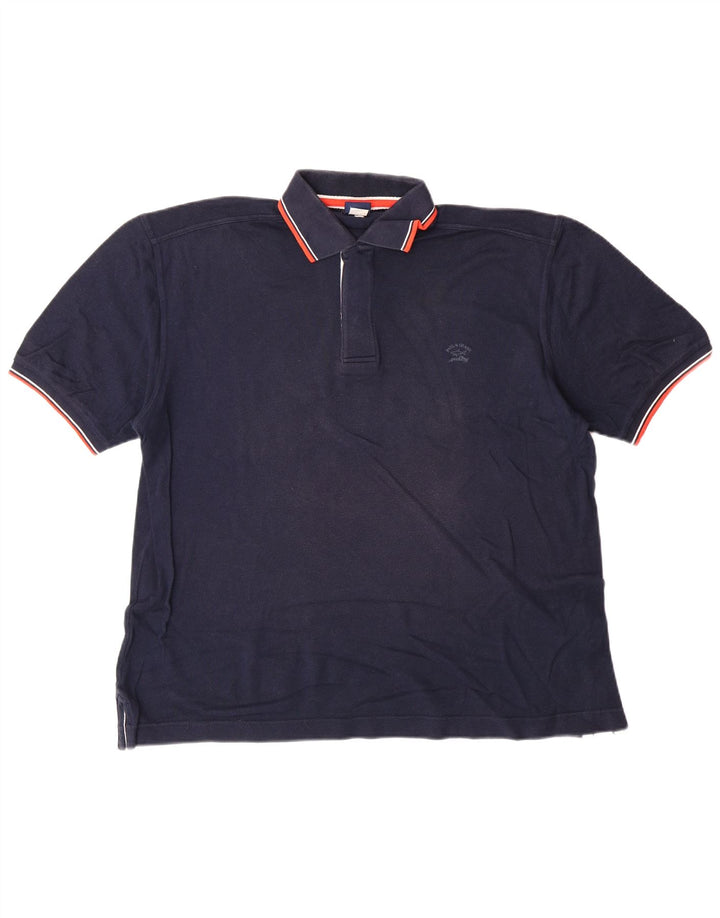 PAUL & SHARK Mens Yachting Polo Shirt Large Navy Blue